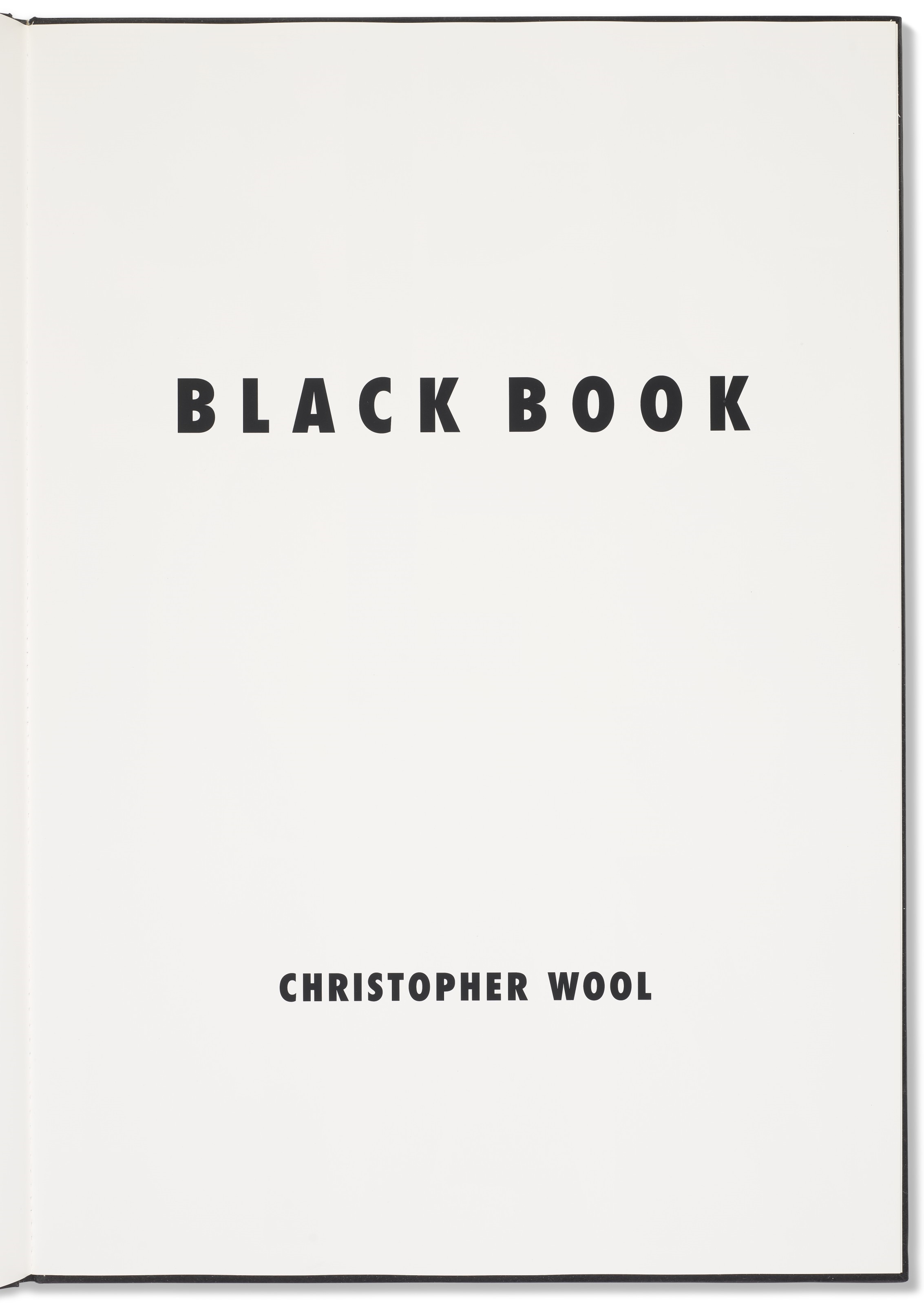 Christopher Wool | Black Book (1989) | MutualArt