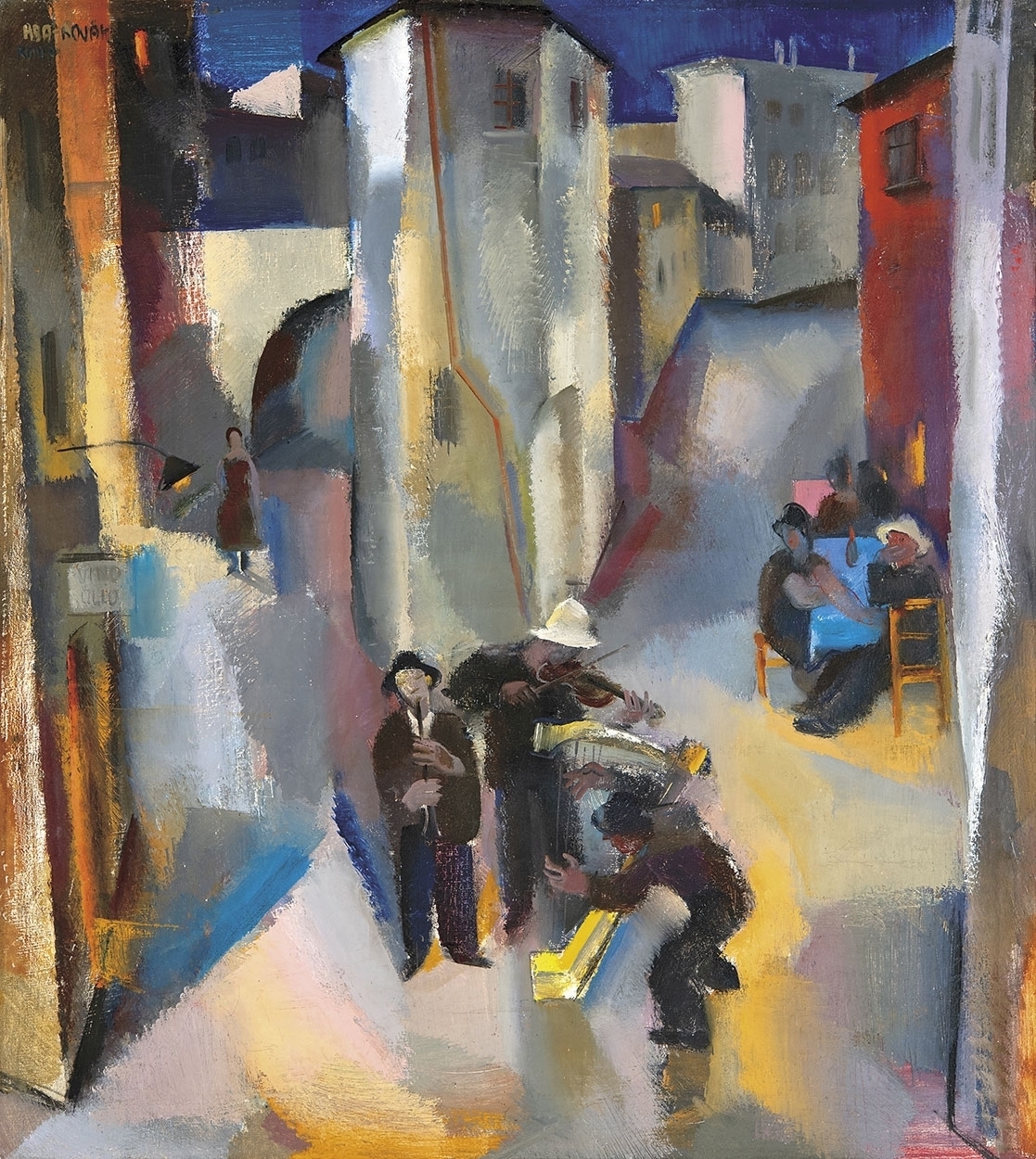 Street Musicians by Vilmos Aba-Novák, 1929