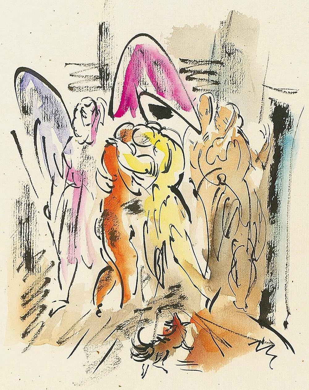 Artwork by Richard Ziegler, Passional. tobias - biblische weiber. - sündenfall, Made of pen-and-ink drawing (29)