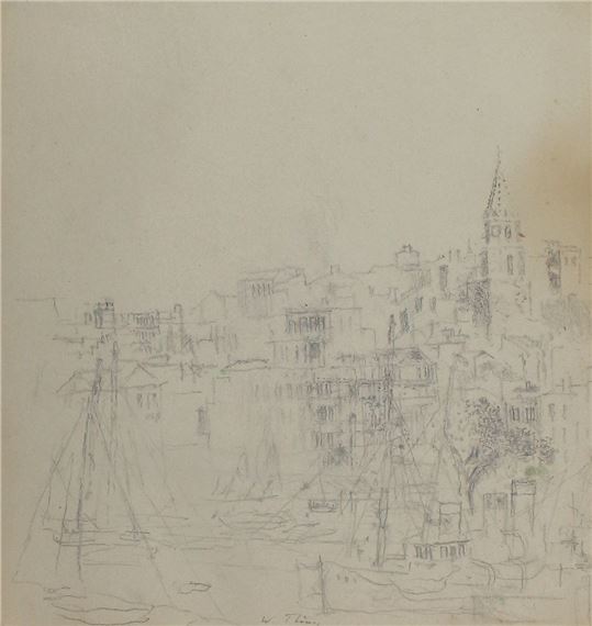 Harbour view by Wilhelm Thöny, um 1935