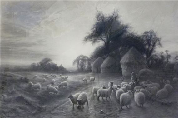 Sheep grazing - Joseph Farquharson