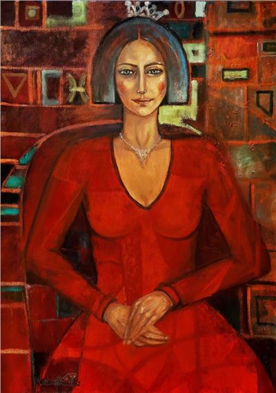 THE ONE IN RED DRESS by Krystyna Ruminkiewicz, 2021