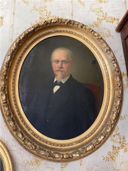 « Portrait d’Edouard de CHAPPEDELAINE (1808-1893), Officier de marine avec son blason » by Ferdinand Birotheau, 1874