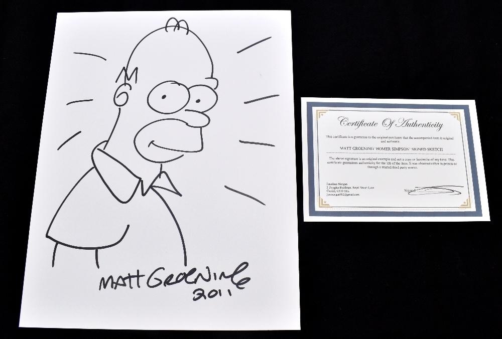 Artwork by Matt Groening, ‘Homer Simpson’, Made of ink drawing