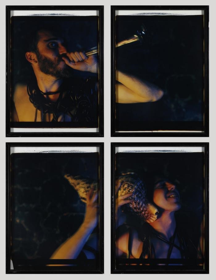 Artwork by Evergon, Lot composed of n.4 photos. The beach satyris., Made of Photograph