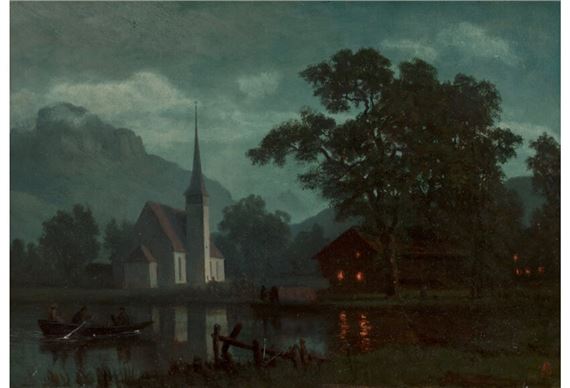 Lake Lucerne, Switzerland by Albert Bierstadt, 1856