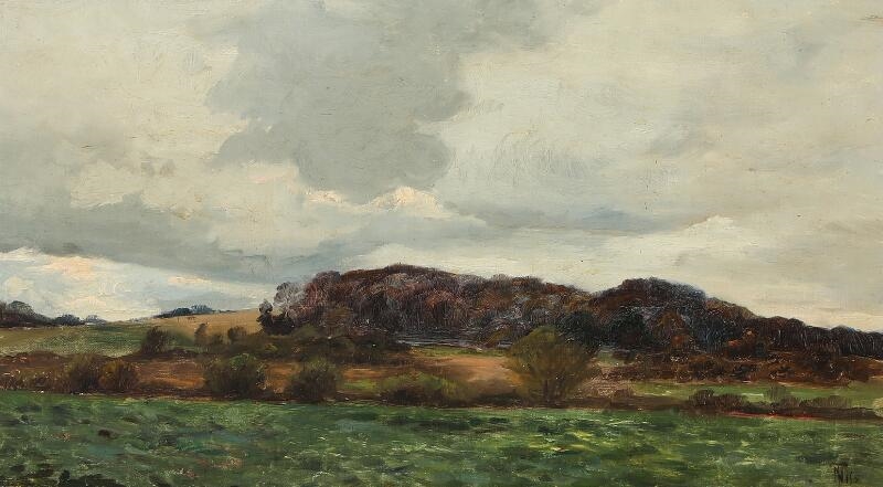 Landscape with heavy clouds by Thorvald Simon Niss