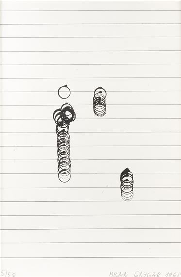 Acoustic score by Milan Grygar, 1968