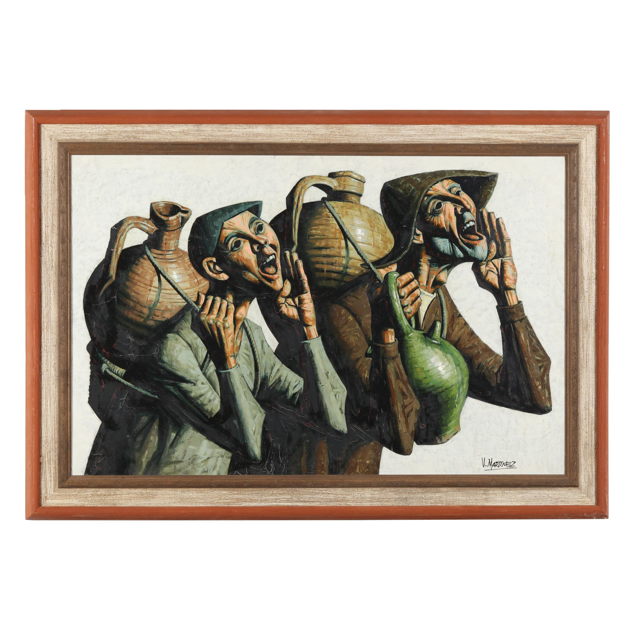 Jesus Villar | Two Paintings of Spanish Peasants | MutualArt