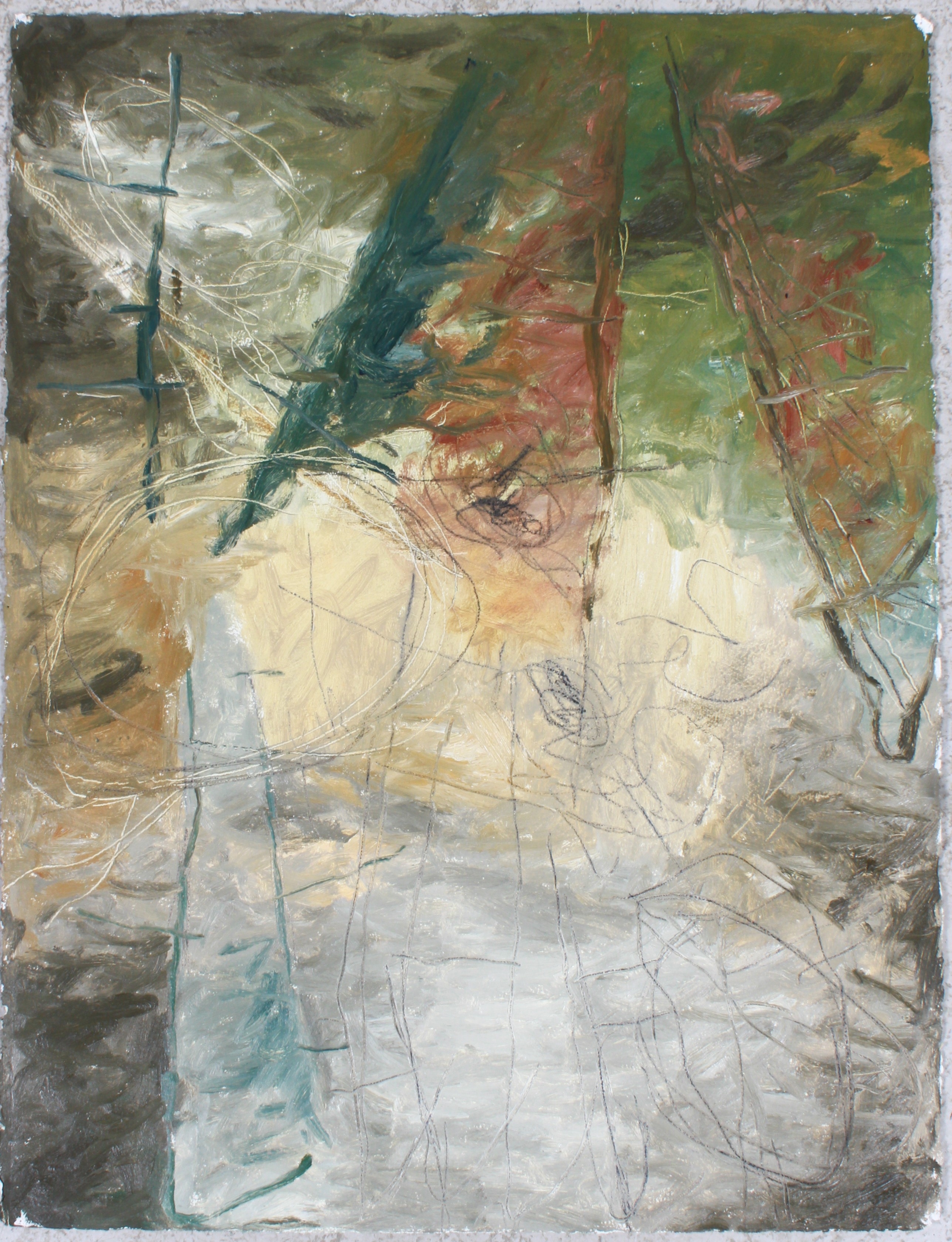 Artwork by Kit White, Kit White "Untitled Abstract #922", Made of oil on paper