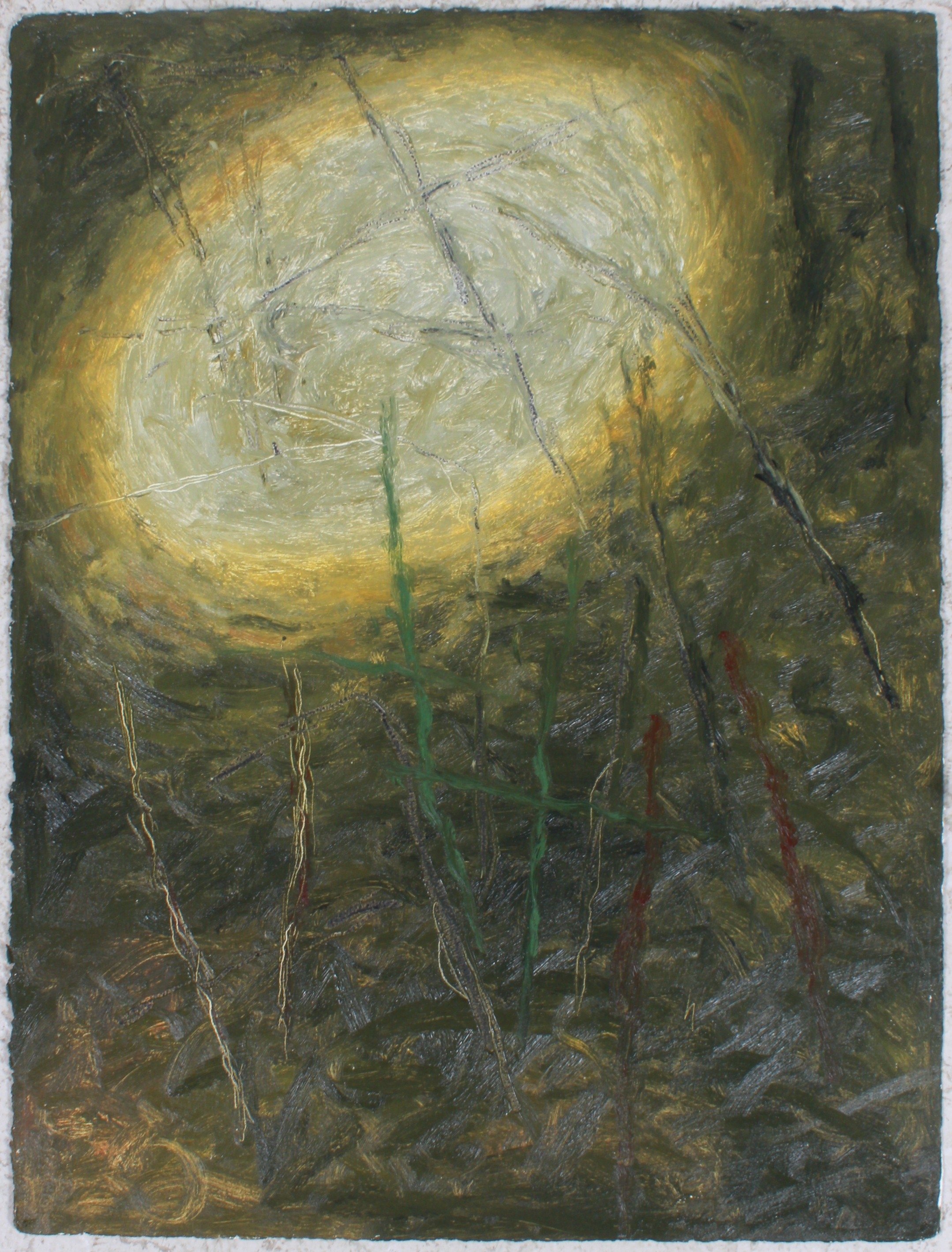 Artwork by Kit White, Kit White "Untitled Abstract #923", Made of oil on paper