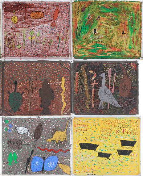 Mary Leahy 6 Aboriginal Paintings by Mary Leahy