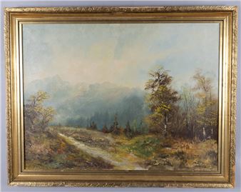Forest Path and Mountain Landscape - M. Tosani