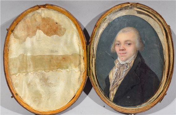 Représentant un jeune homme en redingote noire by Pierre Noel Violet