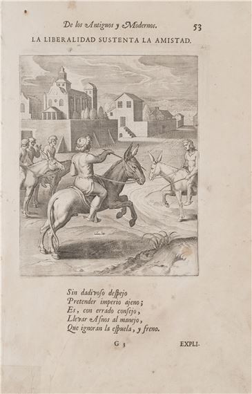 "La liberalidad sustenta la amistad", "Nada más provechoso que el silencio", "En casa topo, y en las calles lince", "La envidia causa infinitos males" by Otto van Veen