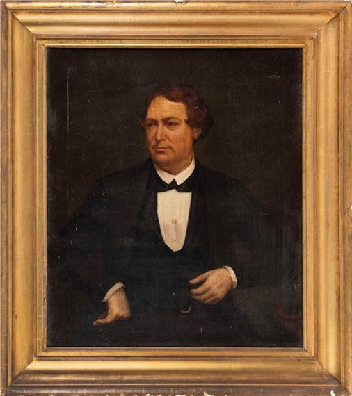 Portrait of a gentleman. by Louis Nicholas Adolphe Rinck, 1856