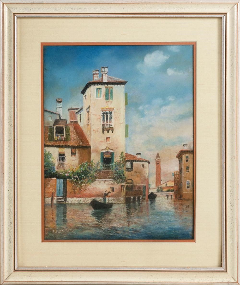 Artwork by Edwin J. Meeker, Venetian scene., Made of Mixed media