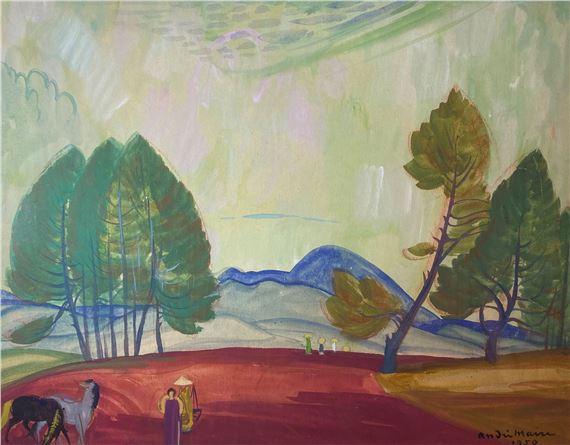 Chevaux aux environs de Dalat by André Maire, 1950