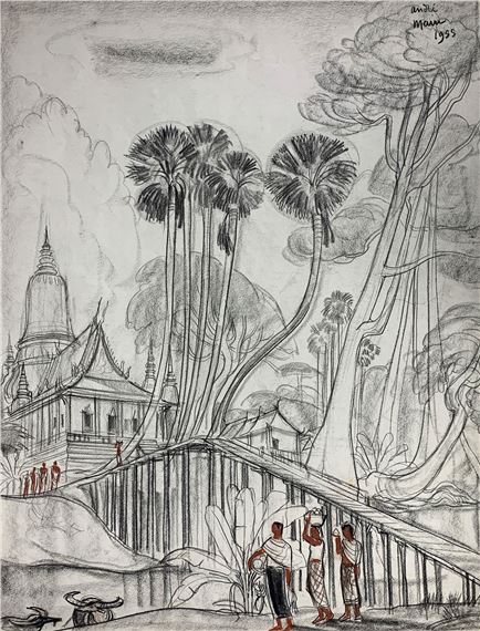 Siem Reap, la pagode by André Maire, 1955