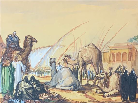 Les dromadaires au bord du Nil