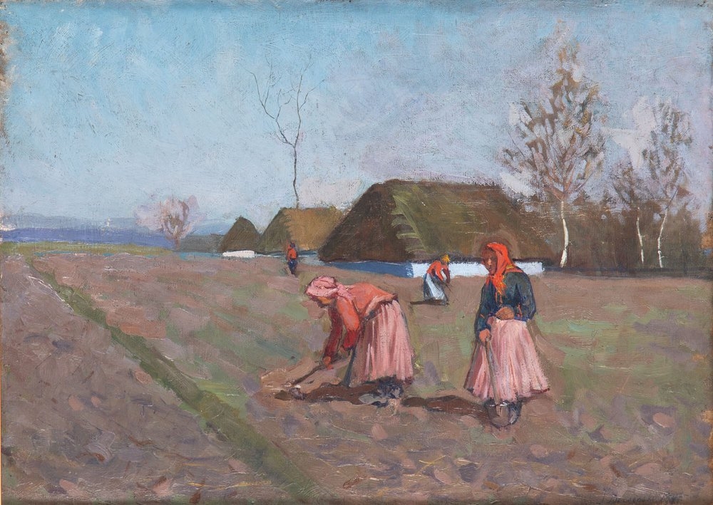 Women working on the land by Jan Bochenski, 1907