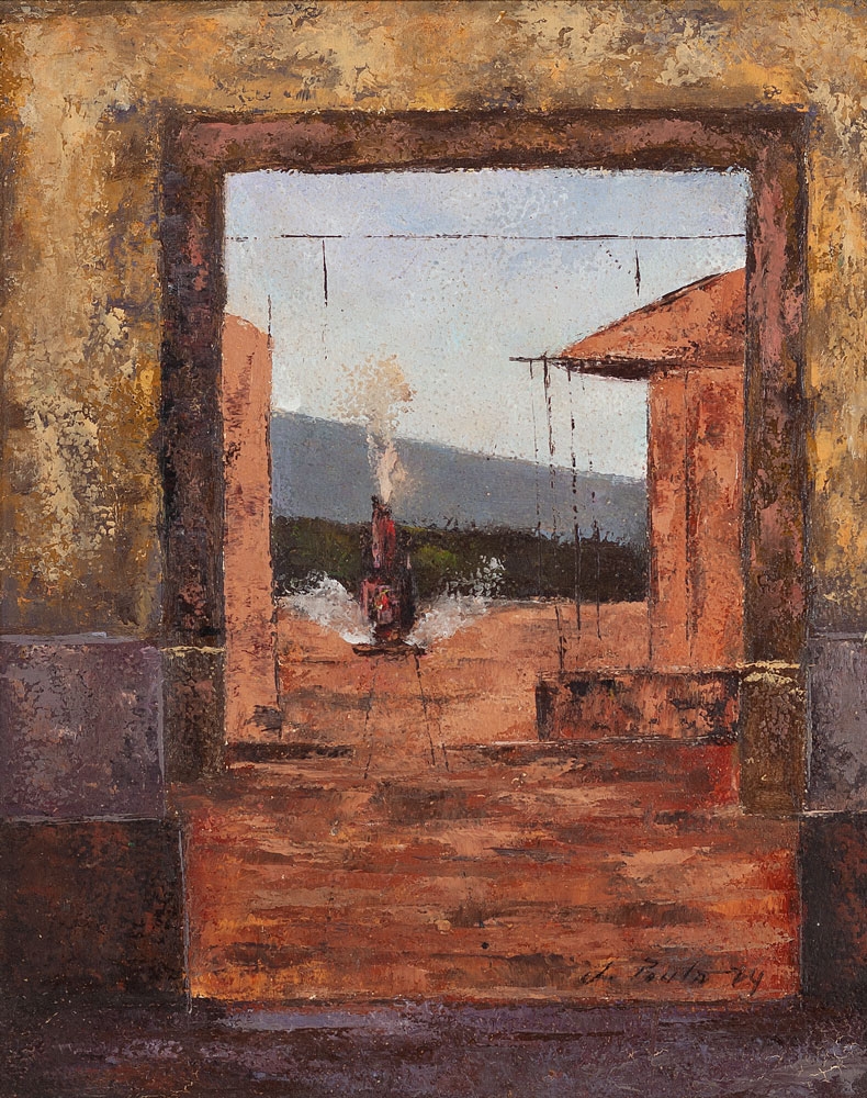 Artwork by José Paulo M. da Fonseca, Maria Fumaça, Made of oil on board