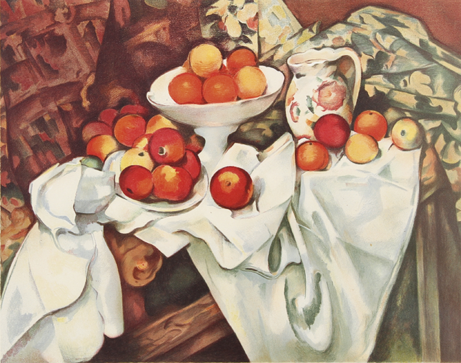 Artwork by Paul Cézanne, Sylvain Juillen, Nature morte aux Pommes et Oranges, Made of color lithograph on strong vellum