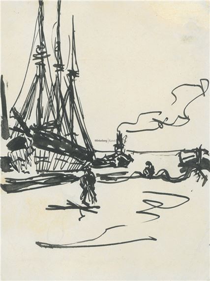 Im Hafen by Ernst Ludwig Kirchner, um 1908