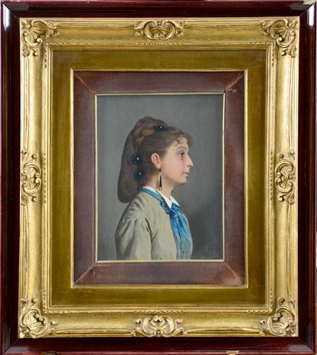 Giovinetta di profilo by Raffaello Sernesi