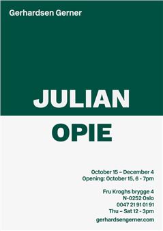 Julian Opie - Gerhardsen Gerner, Oslo