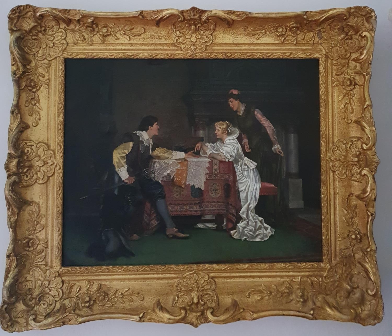 Artwork by Continental School, 19th Century, J. Sedlicky, The Palm Reading, Made of Oil on Canvas