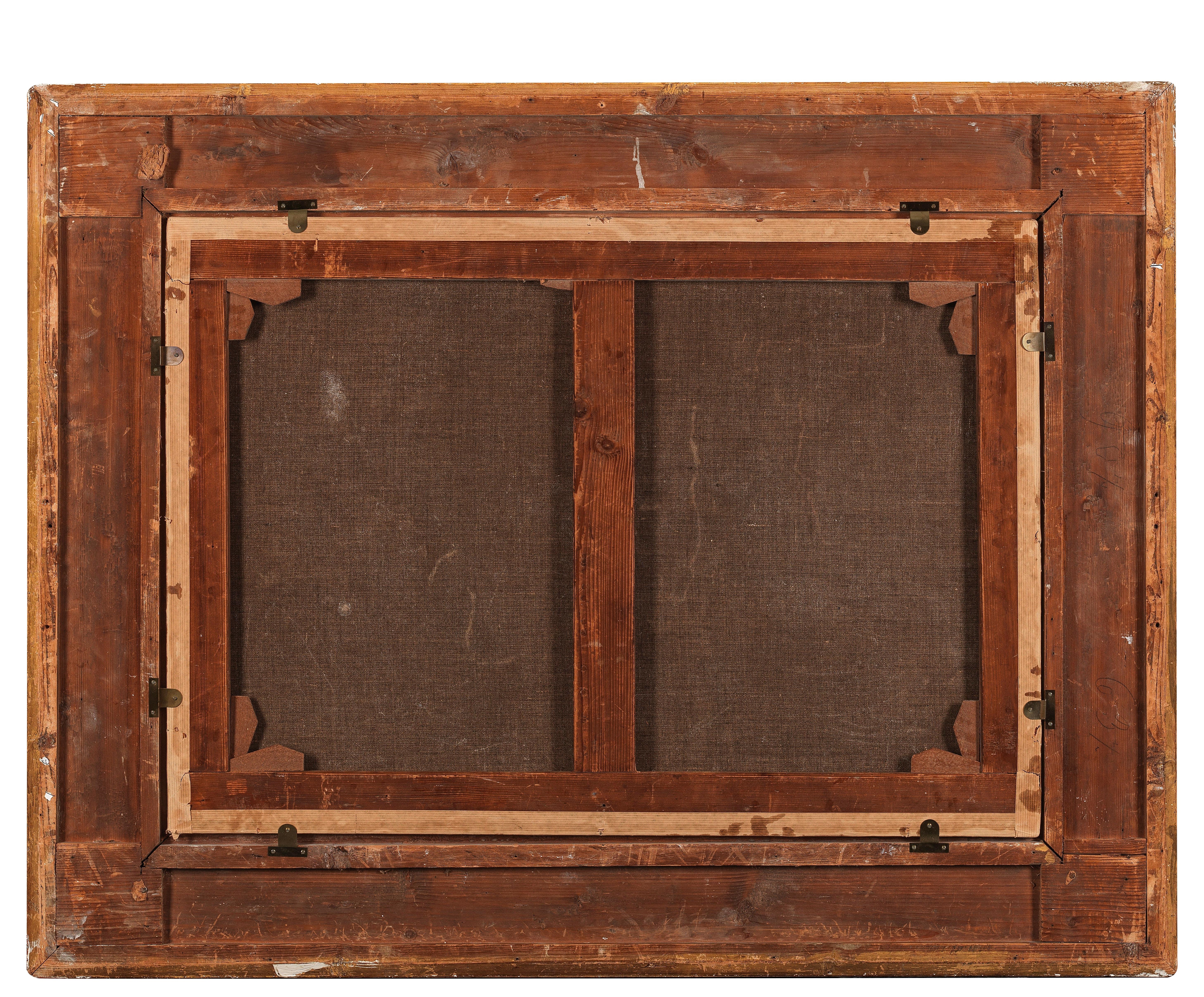 Artwork by Charles-Emile Dameron, A Visit to a Farmyard, Made of oil on canvas