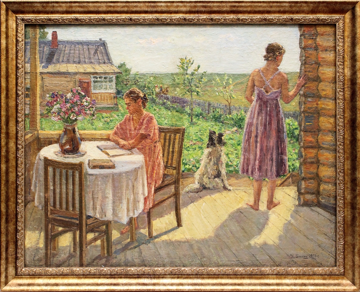 Artwork by Blokhin Ivan Semenovich, Meeting of the Suvorovites, Made of Oil on canvas