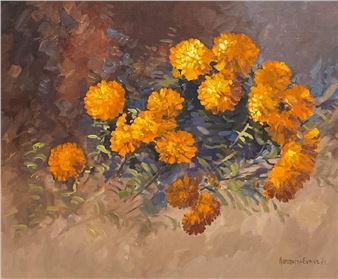 Marigolds in My Yard - Meredith Evans