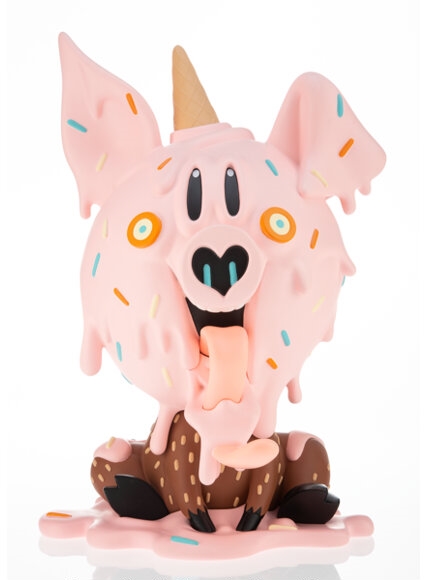 Artwork by Dulk, Pig A La Creme, Made of Polyresin cast figure