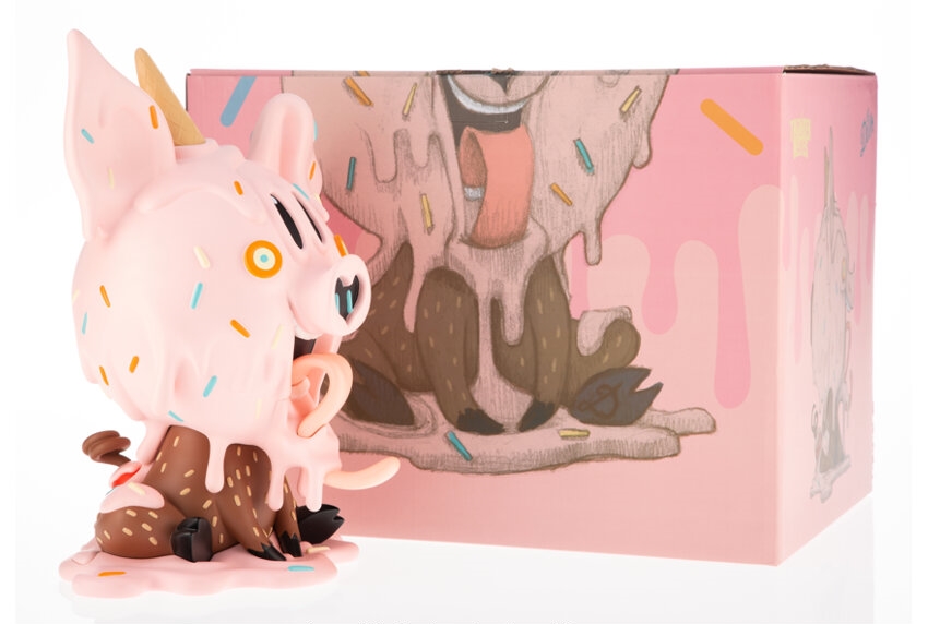 Artwork by Dulk, Pig A La Creme, Made of Polyresin cast figure