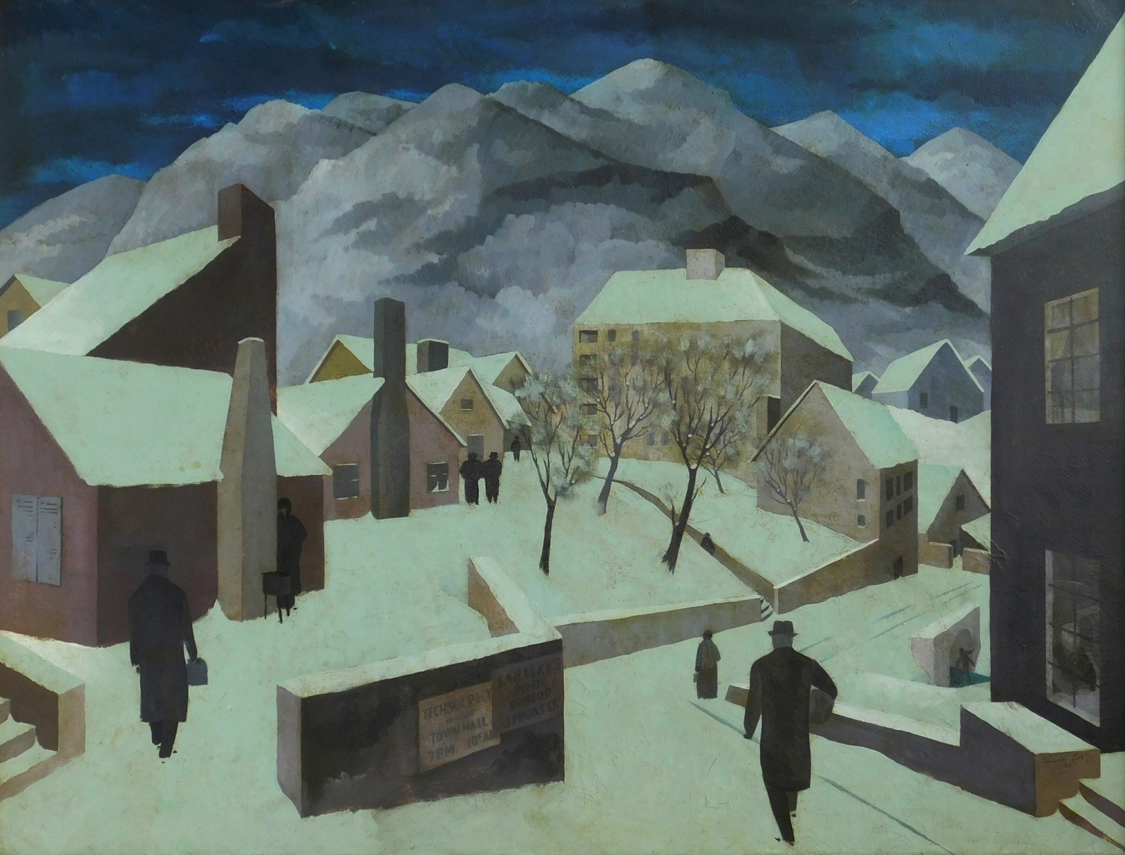 Artwork by Charles Coe, December'', Made of oil on canvas