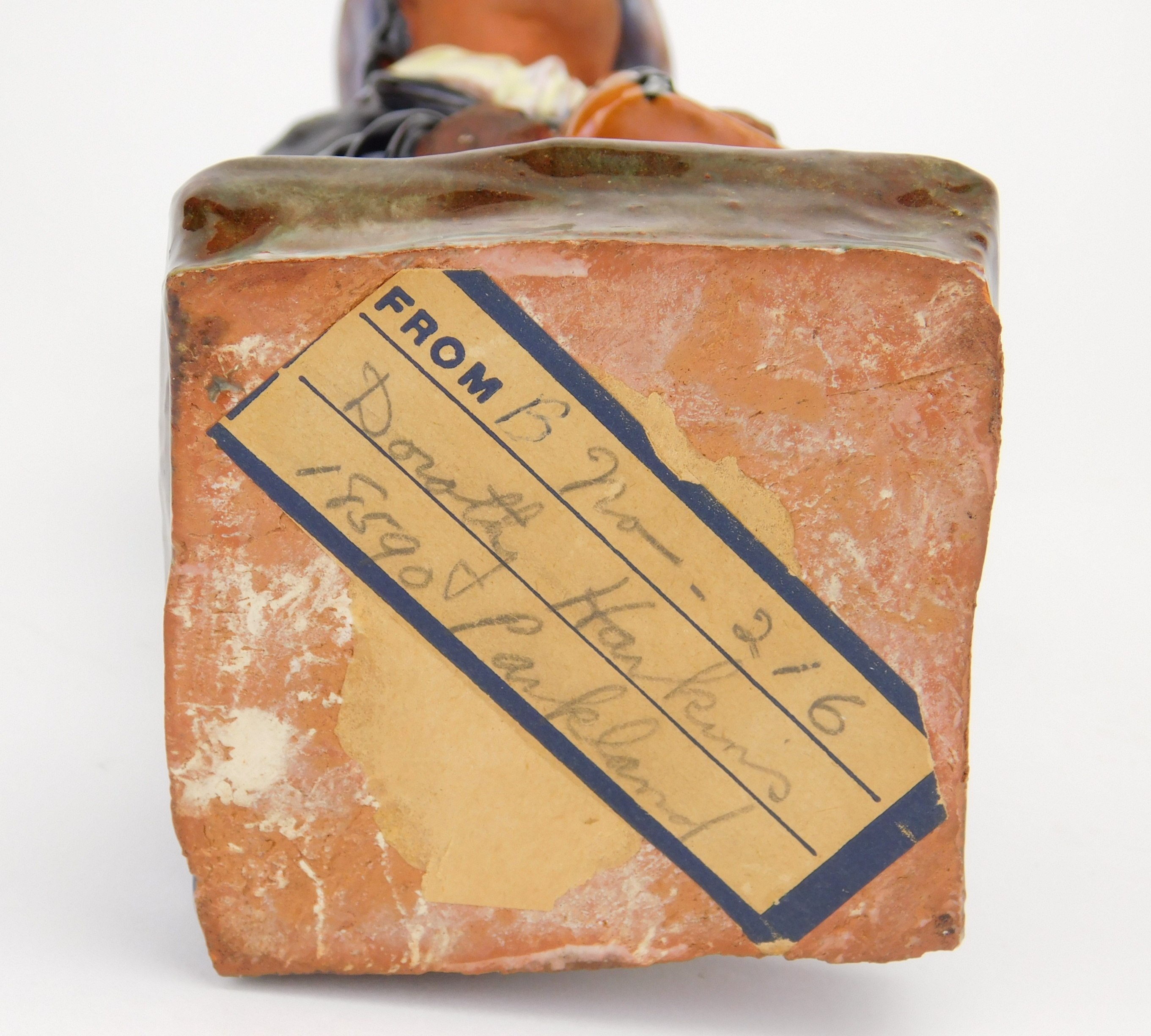 Artwork by Dorothy S. Harkins, 1). ''Eve''   2). ''Organ Grinder'', Made of ceramic sculpture (2)