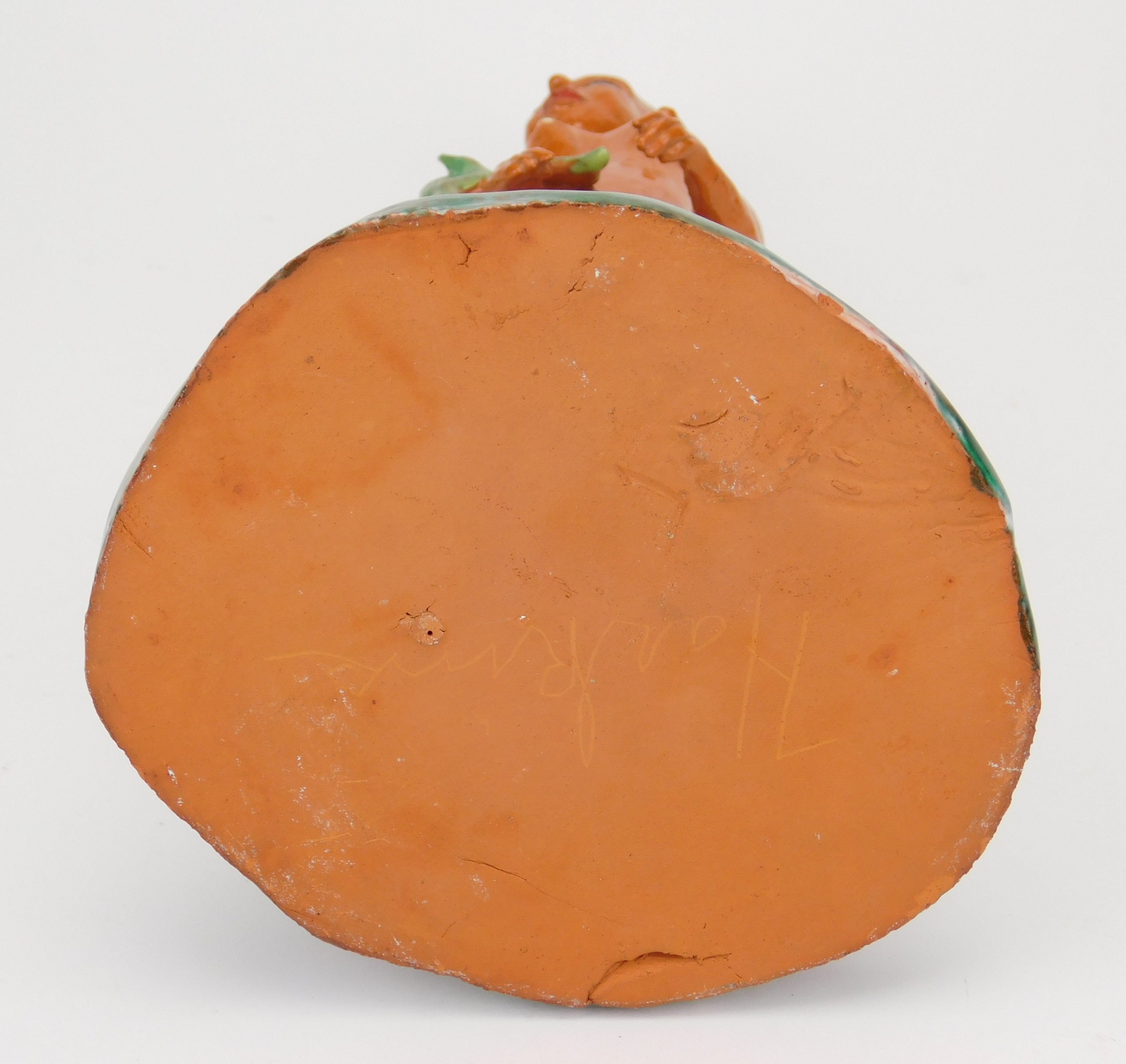 Artwork by Dorothy S. Harkins, 1). ''Eve''   2). ''Organ Grinder'', Made of ceramic sculpture (2)