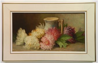 Still-Life with Flowers and Pitcher - M. J. Guilfoyle