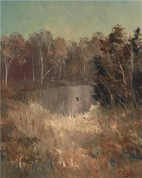 Cockatoo Over Pond by Patrick Shirvington