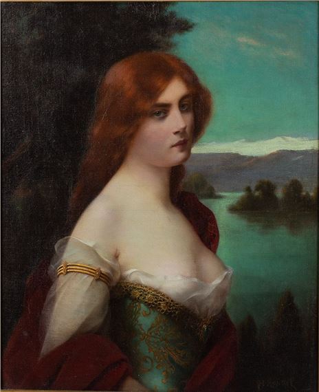 Henri Rondel | Portrait of a Woman as Diana | MutualArt