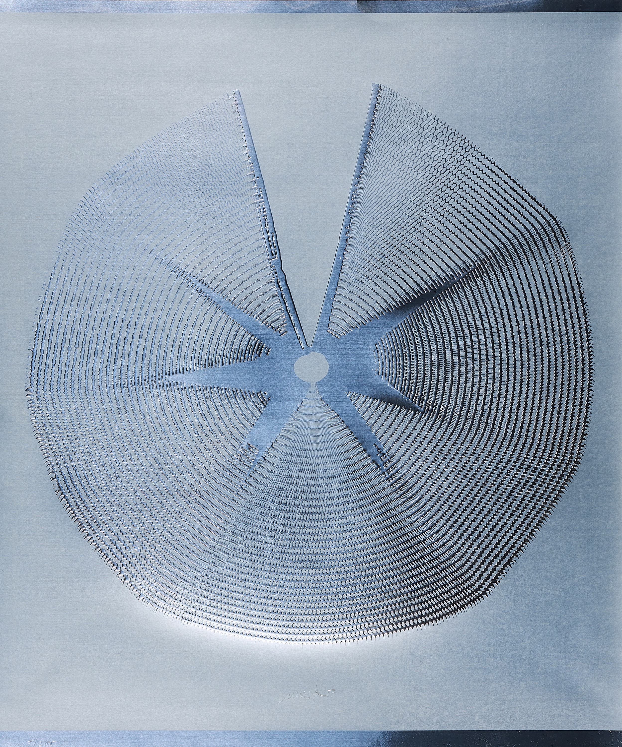 Artwork by Heinz Mack, From: "Galaxie"., Made of Silkscreen