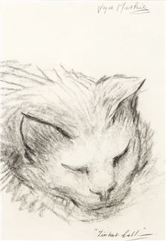 'Tinkerbell' (Study of a cat's head) and 'Siesta Time' - Joyce Markie