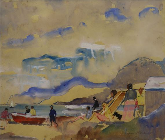 figures on the beach by Jean Dryden Alexander