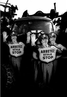 "Arrêtez. École. Stop" - Michel Saint-jean