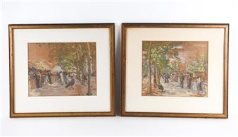 Of book sellers along the Siene, Paris - Jules Merle