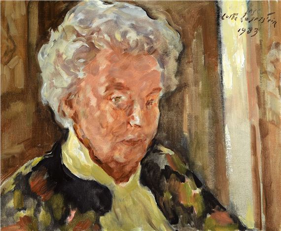 Lotte Laserstein | self- portrait of the artist from 1983 | MutualArt