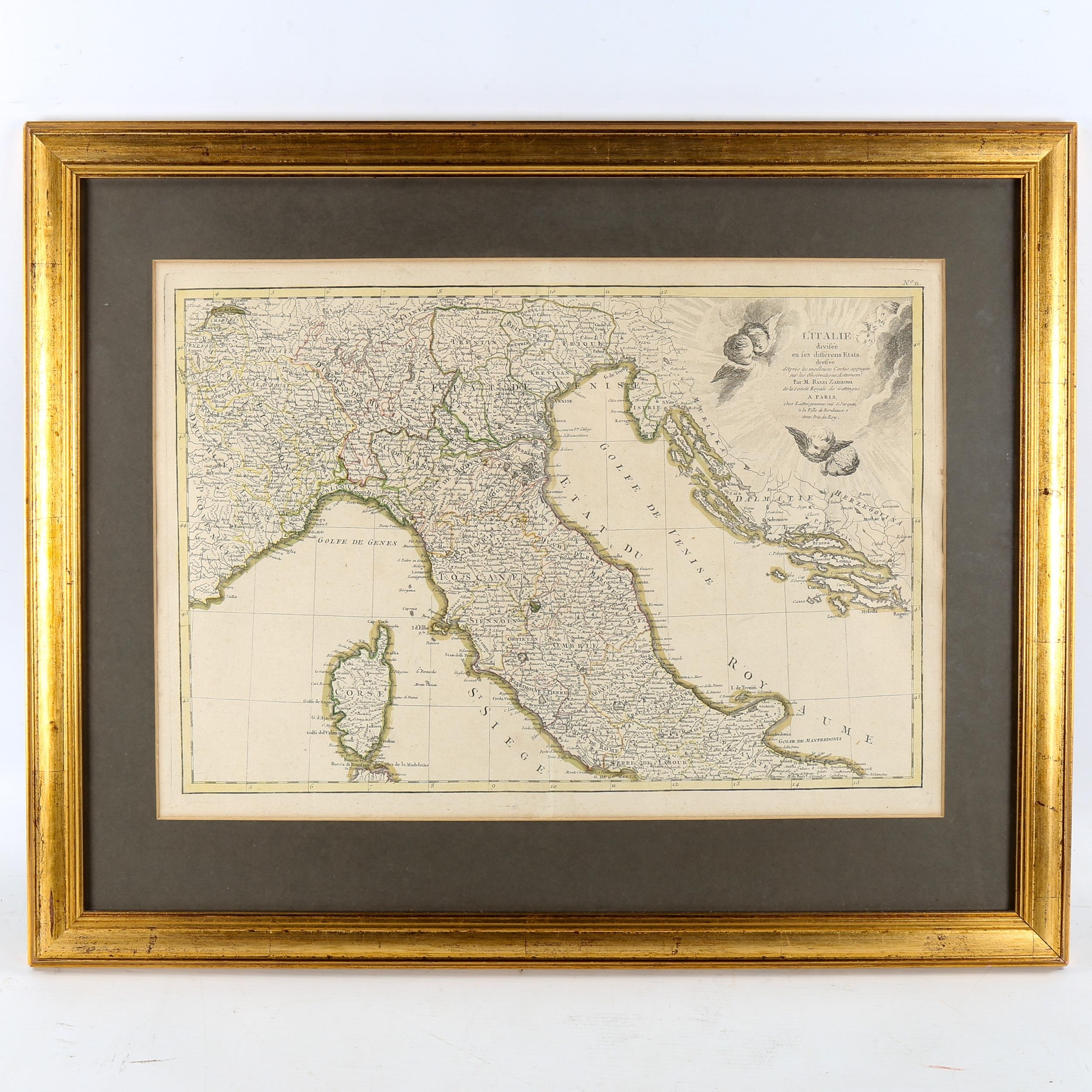 Giovanni Antonio Rizzi-zannoni | Hand coloured map of Italy | MutualArt