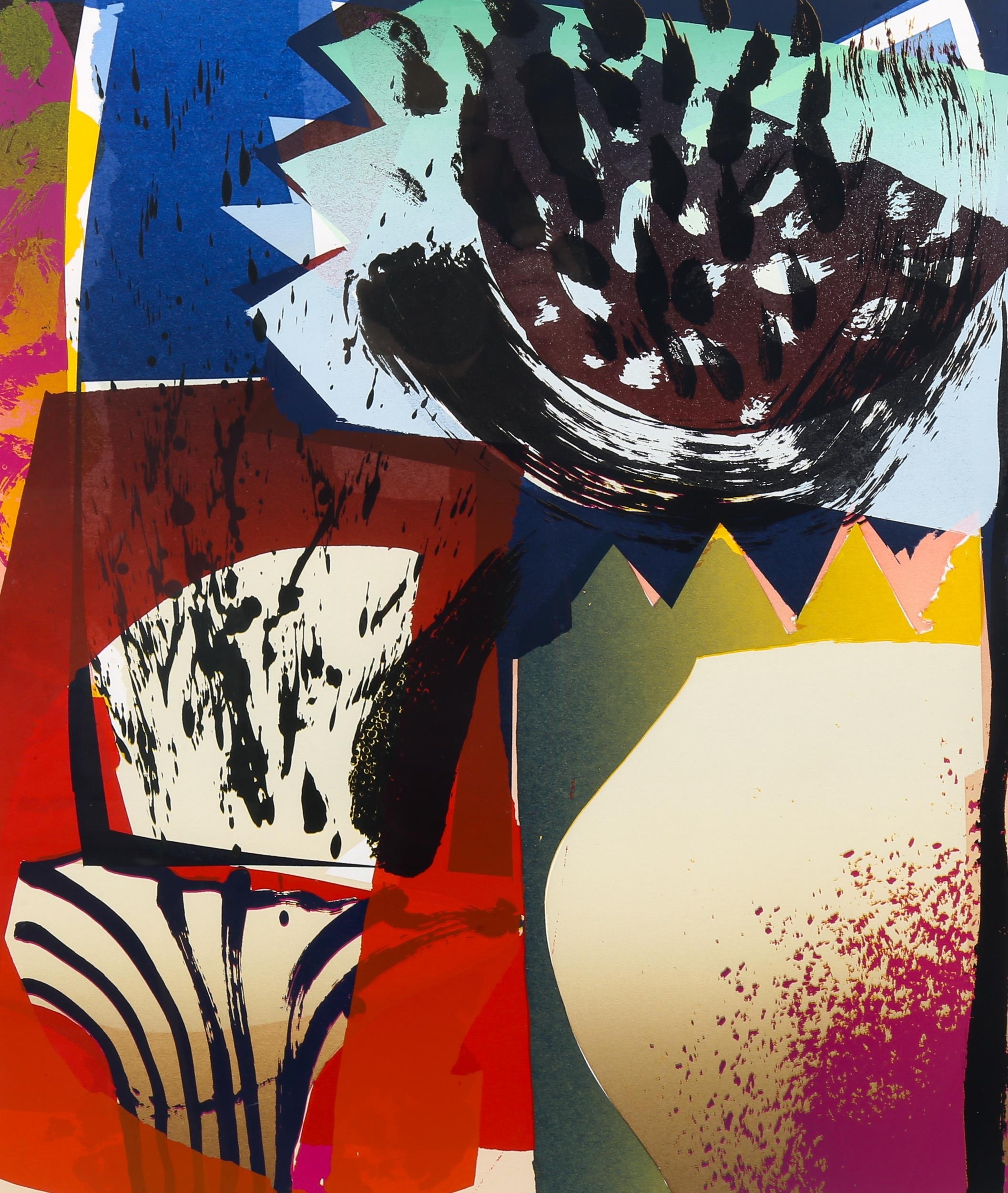 Artwork by Carl Rowe, the typhoon and the luconer, Made of colour screenprints